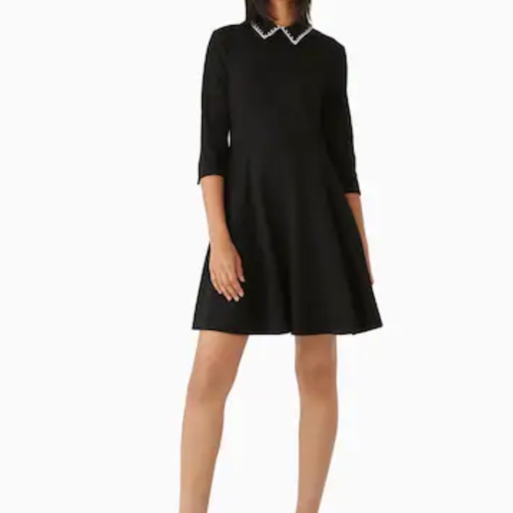 Kate Spade Embellished Collar Ponte Dress